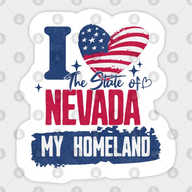 Nevada my homeland Sticker by HB Shirts